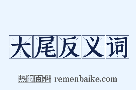 大尾反义词是什么意思的图片